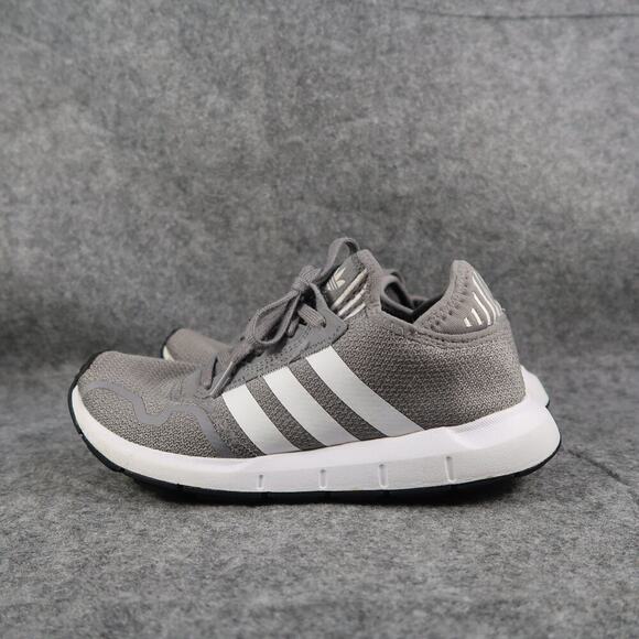 Adidas Shoes Youth 5 Sneakers Athletic Trainers Swift Run Walk Grey White Sport - Picture 4 of 12
